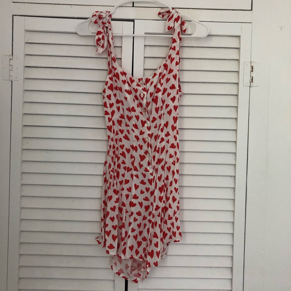 Beach Riot Heart Romper Size M